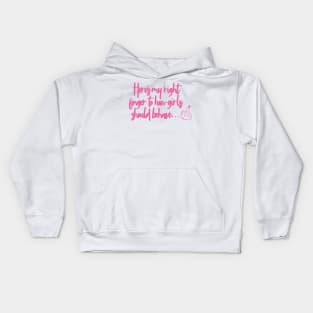 Mean Girls Raise your Right Finger Kids Hoodie